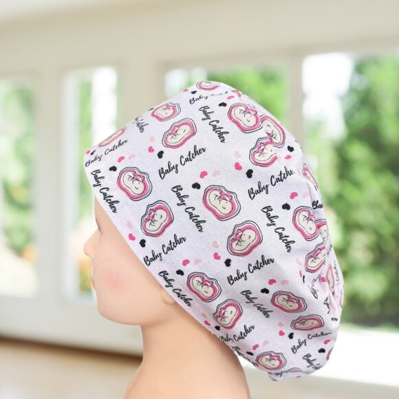 PREMIUM Baby Catcher Euro Scrub Cap~ L&D, RN, Obgyn, CNA, Gift. - Picture 1 of 6